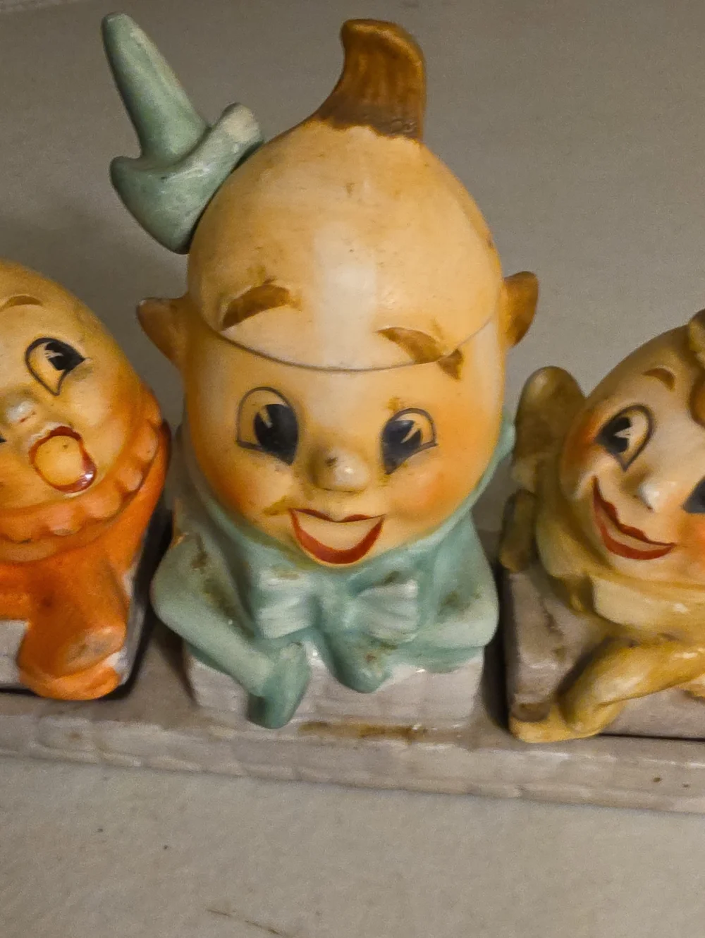 S. S. Kresge Co. Vintage Three-Figure Ceramic Holiday Decor